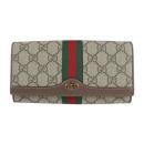 GUCCI グッチ 長財布 546592 PVC レザー ベージュ エボニー【本物保証】