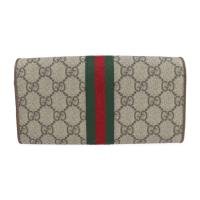 GUCCI グッチ 長財布 546592 PVC レザー ベージュ エボニー【本物保証】