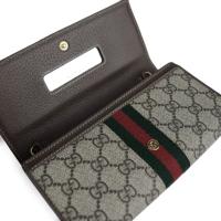 GUCCI グッチ 長財布 546592 PVC レザー ベージュ エボニー【本物保証】